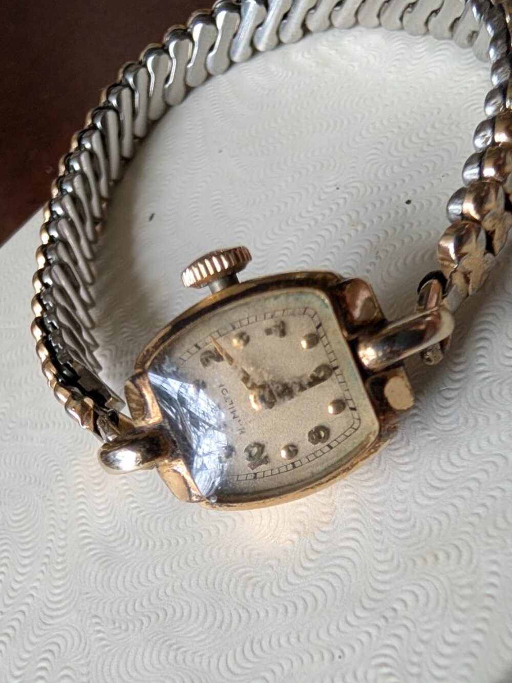 Vintage Hamilton Ladies Watch 14K Gold Filled Art Deco Mechanical Bracelet - Picture 3 of 16